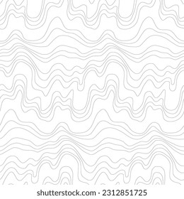 Abstract Doodle Wavy Line Pattern Background