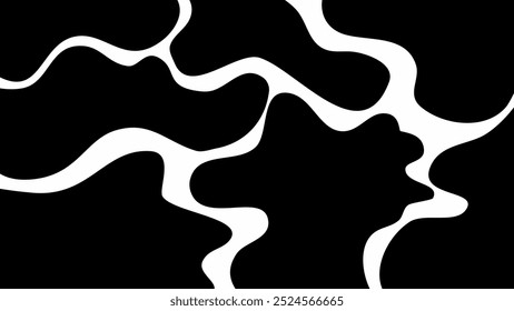 Abstract Doodle Wavy Shape Background