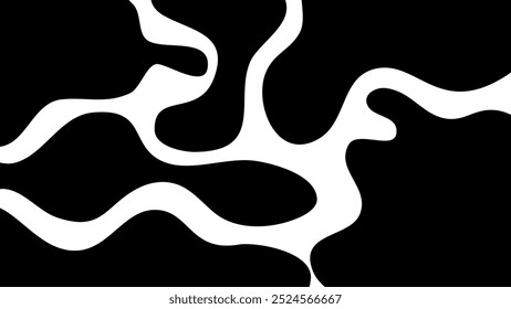 Abstract Doodle Wavy Shape Background