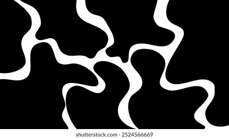 Abstract Doodle Wavy Shape Background