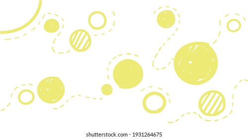 Abstract doodle yellow graphic background template handdrawn line art style simple and modern concept for energetic feeling
