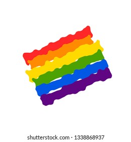 Abstract doodles pattern. Hand written pride, love, peace lettering with rainbow. Gay parade slogan. LGBT rights symbol.