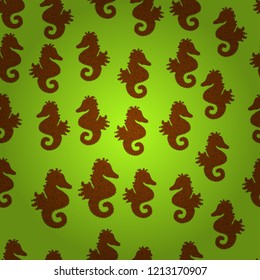 Abstract doodles pattern. - stock. It can be used on mug prints, baby apparels, wallpaper, wrapping boxes etc. Vector illustration. Pattern green and brown on colors. Seamless Cute fabric pattern.