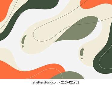 Abstract doodles template design decorative colorful style. Overlapping artwork template background. Vector