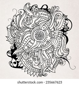 Abstract doodles vector decorative landscape