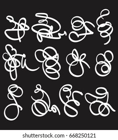 Abstract doodles, vignettes, decorative elements. Vector illustration