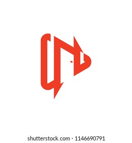 abstract door geometric triangle logo vector