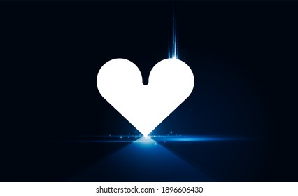 Abstract door heart light technology background Hitech communication concept innovation background,  vector design