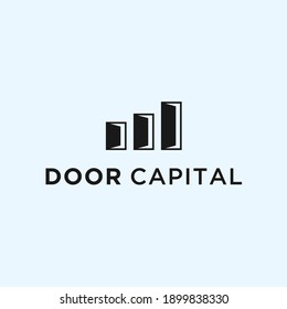 abstract door logo. data icon