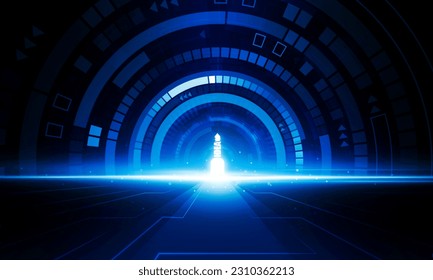 Abstract Door open Light background Hitech communication concept innovation background vector design. 