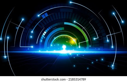 Abstract Door open Light of idea background Hitech communication concept innovation background vector design. 