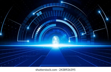 Abstract Door open Light of idea background Hitech communication concept innovation background vector design. 