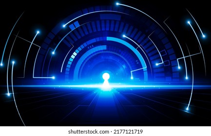Abstract Door open Light of technology background Hitech communication concept innovation background vector design. 