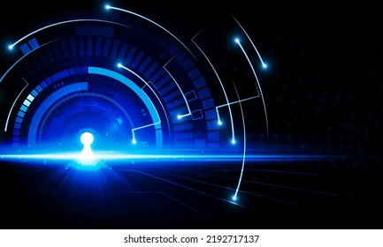 Abstrakte Tür offen Licht des technologischen Hintergrunds High-Tech Kommunikationskonzept Innovation Hintergrund Vektordesign. 