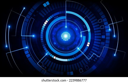 Resumen de la tecnología de apertura de la puerta de la luz de los dedos barrido fondo de la comunicación Hitech concepto de innovación prevenir y diseño de vector clave privada. 
