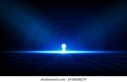 Abstract Door open Light of technology background Hitech communication concept innovation background vector design. 