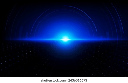 Abstract Door open Light of technology background Hitech communication concept innovation background vector design. 
