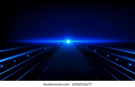 Abstract Door open Light of technology background Hitech communication concept innovation background vector design. 