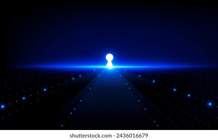 Abstract Door open Light of technology background Hitech communication concept innovation background vector design. 