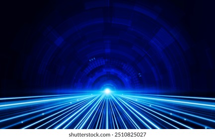 Abstract Door open Light of technology background Hitech communication concept innovation background vector design. 