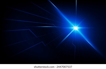 Abstract Door open Number 1 Light of technology background Hitech communication concept innovation background vector design. 