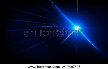 Abstract Door open Number 1 Light of technology background Hitech communication concept innovation background vector design. 