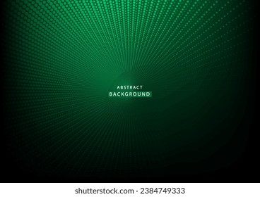 Abstract dot circle green background high tech. Concept technology, innovation, big data, Ai, network, business, modern, speed light, online banner vector 