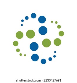 abstract dot circle logo icon