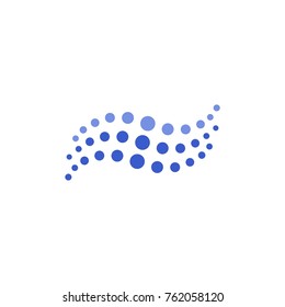Abstract Dot composing wave