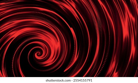 Abstract dot digital circular particle wave. Spiral portal. Liquid vortex. Whirlpool. Hypnotic background. Bright digital glowing circle. Rotating funnel. Abstract vector illustration.