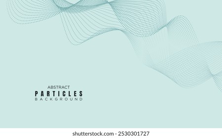 Fondo de curvas lisas de ondas de línea de punto Abstractas. Fondo punteado semitono de onda de línea de Tecnología geométrica de partículas. Concepto Para La Ciencia, Cubierta De Música, Sitio web, Cabecera, Presentación, Anuncio