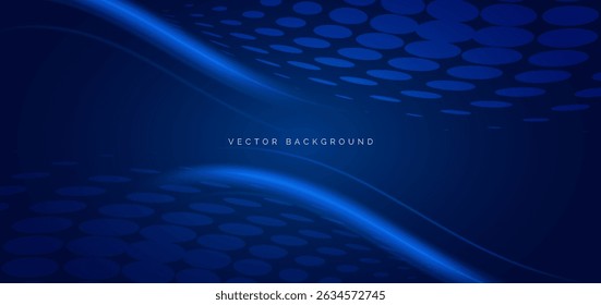 Abstract dot geometric on dark background. Light dynamic effect. Sport concept background. Vector illustration