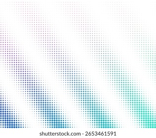 Abstract dot gradient composition with diagonal lines and vibrant color transitions