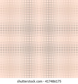 Abstract dot grid vector seamless background in peach and gray tones