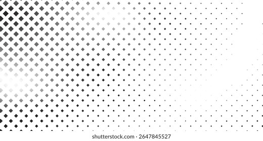Abstract dot grunge halftone gradient background. Faded grit noise texture. White and black sand wallpaper design