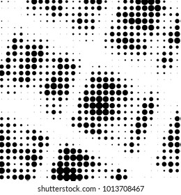 Abstract dot halftone background pattern. Spotted black and white vector line illustration