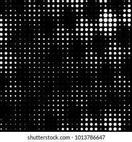 Abstract dot halftone background pattern. Spotted black and white vector line illustration
