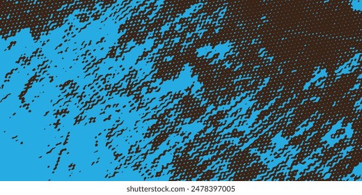 Abstractas punto semitono azul patrón degradado textura de fondo. Se utiliza para gráficos estilo pop art comics.