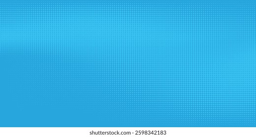 Abstract dot halftone blue color pattern gradient texture background. Used for graphics  pop art comics style.