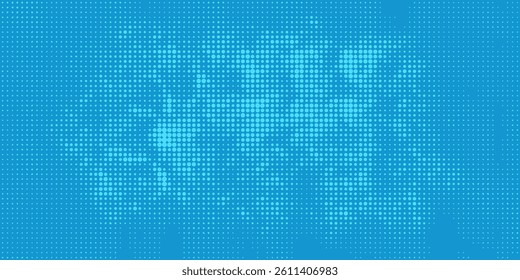 Abstract dot halftone blue color pattern gradient texture background. Used for graphics  pop art comics style.
