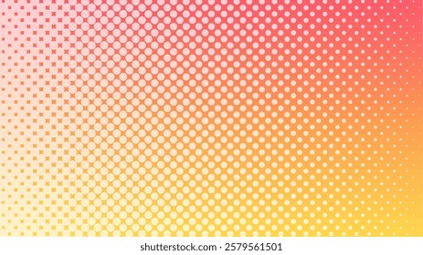 abstract dot halftone with gradient red and yellow color background