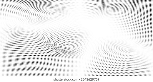 Abstract dot halftone gradient texture. Vanishing polka dot background. Repeating dots gradation pattern modern abstract