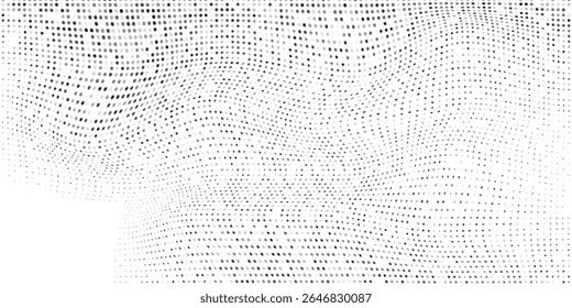 Abstract dot halftone gradient texture. Vanishing polka dot background. Repeating dots illustration
