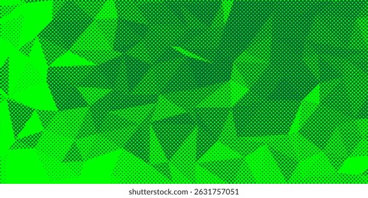 Abstract dot halftone yellow green color pattern gradient texture background. Used for graphics  pop art comics style. Illustration