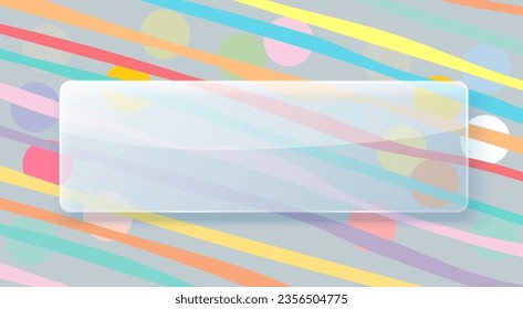 fondo colorido de línea y punto abstracto con banner de transparencia de gradiente