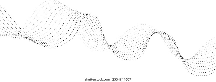 Abstract dot line wave background. Line wave curve pattern background for banner, poster, design.