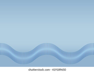 Abstract dot line wave background.