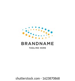 Abstract dot logo design template vector illustration
