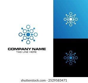 Logotipo abstracto del punto con color degradado