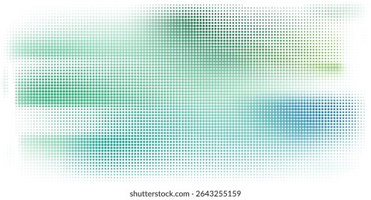 Abstract Dot Matrix Pattern With Soothing Green and Blue Tones
